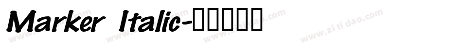 Marker Italic字体转换